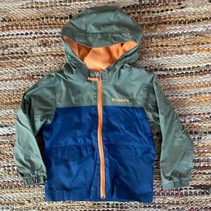 Columbia Boys Toddler Size 4T Nylon Water Repellent Hooded Jacket ~ Fleece Lined